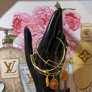 3pc Gold Charm Bracelet Set Handmade